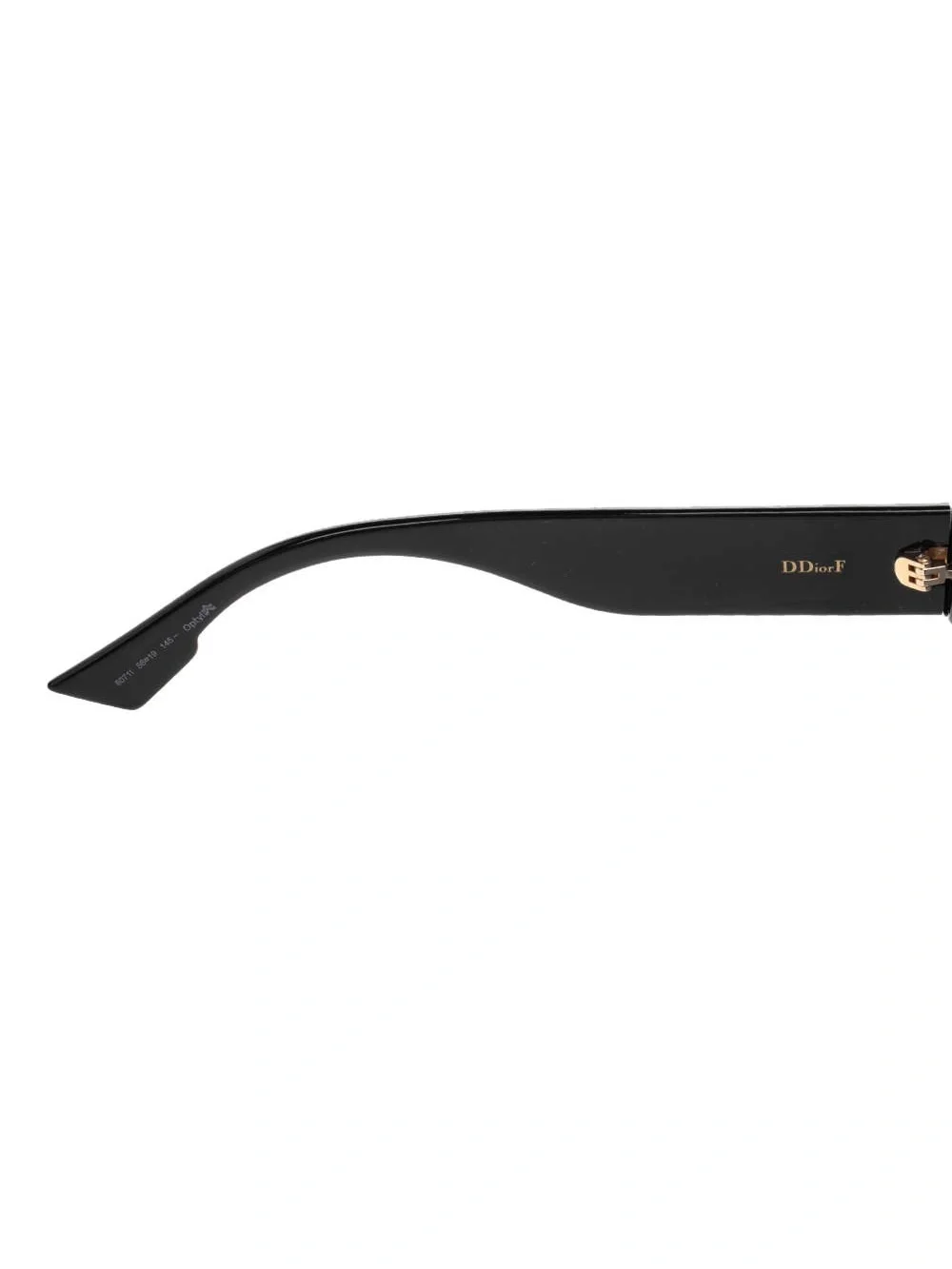 Dior Black Cat-Eye Sunglasses with Gold CD Logo